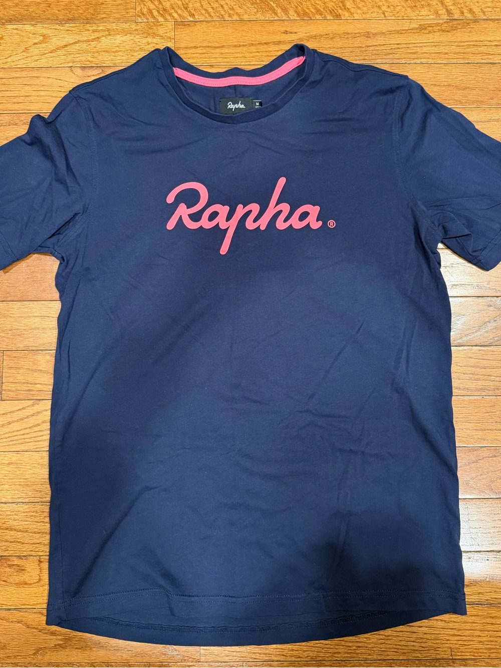 Rapha Navy and Pink T-Shirt Medium
